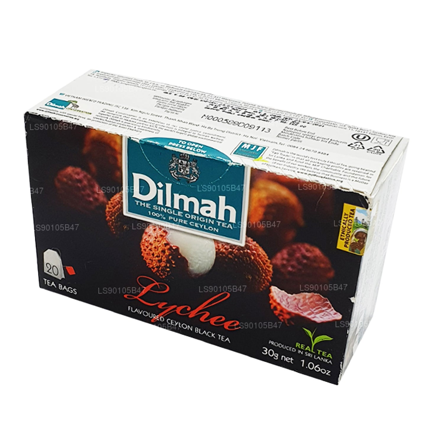 Dilmah Lychee aromatiseret sort te (30 g)