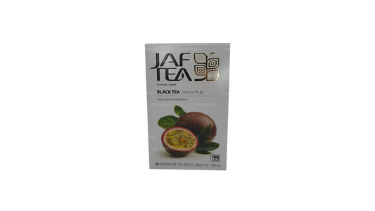 Jaf Tea Pure Fruits Collection Sort te Passionsfrugtfolie Envelop Teposer (30 g)