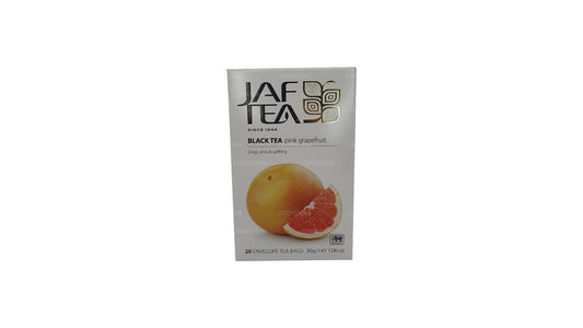 Jaf Tea Pure Fruits Collection Sort te Lyserød Grapefrugtfolie Envelop Teposer (30g)