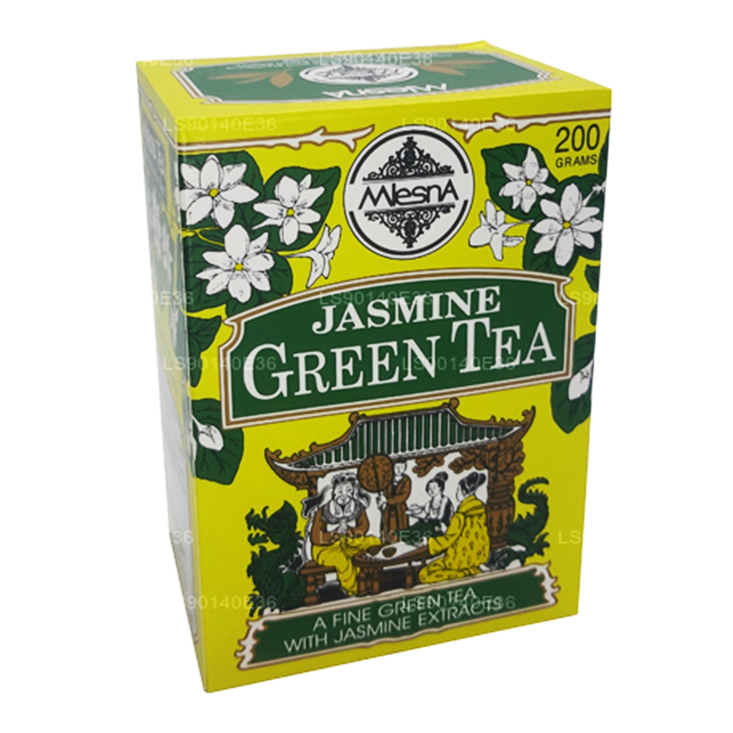 Mlesna Jasmine aromatiseret løs grøn te (200g)