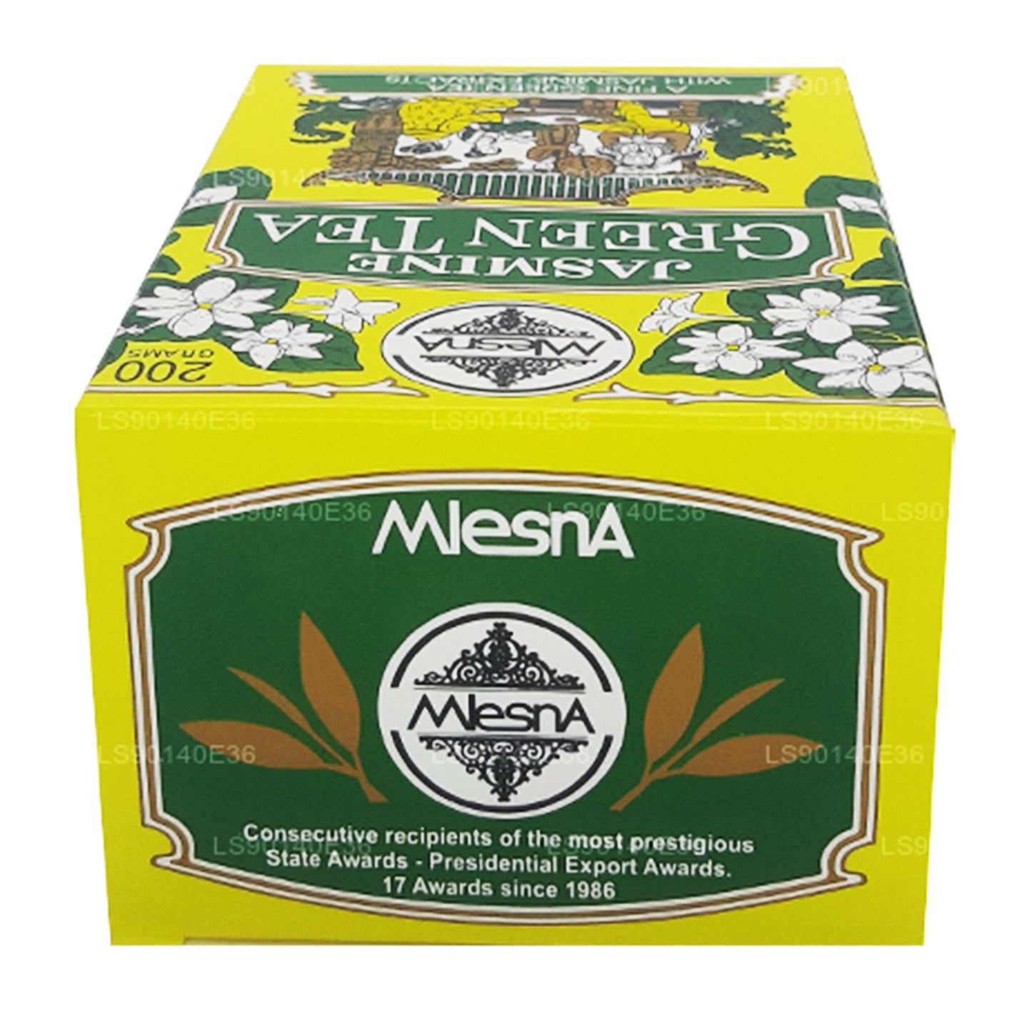 Mlesna Jasmine aromatiseret løs grøn te (200g)