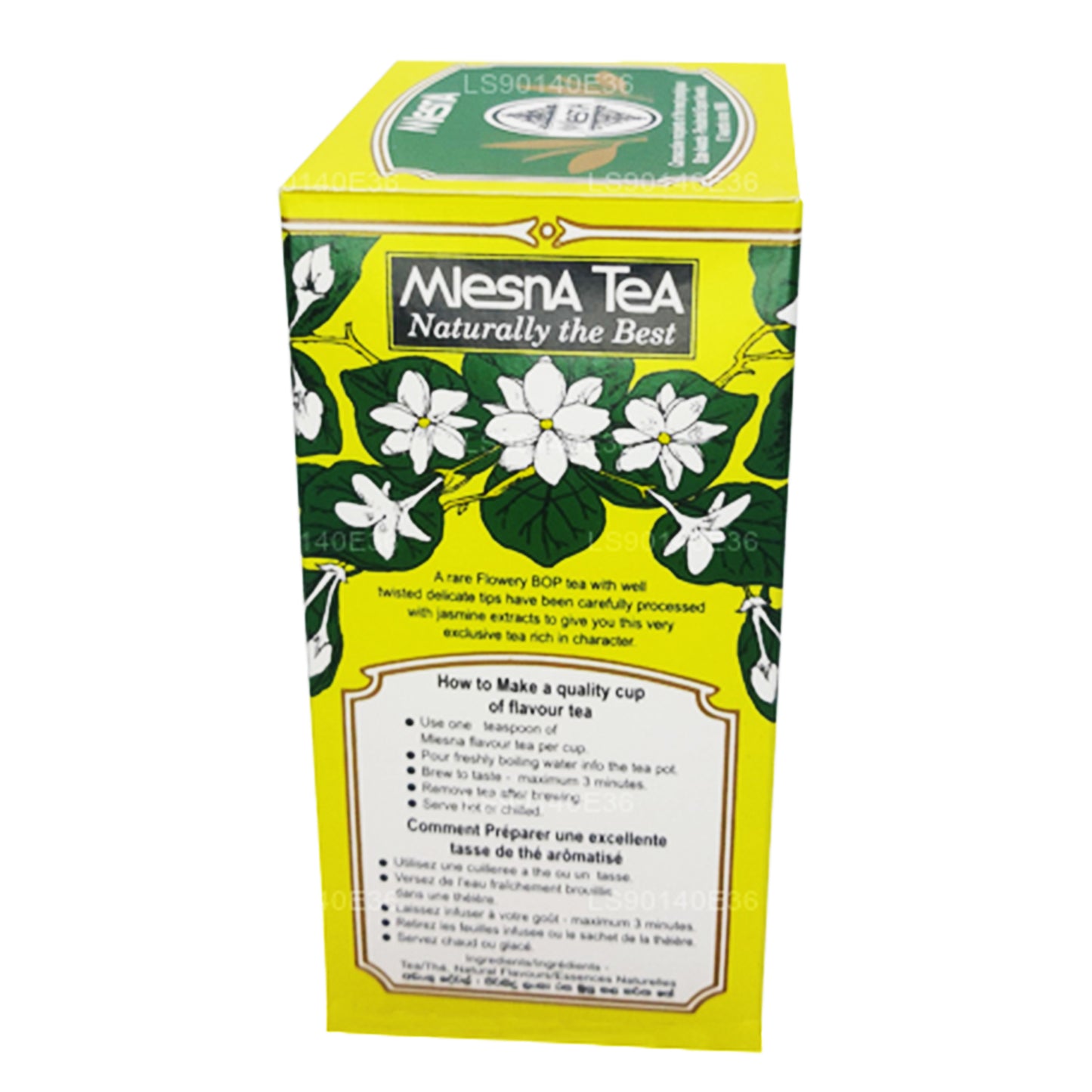 Mlesna Jasmine aromatiseret løs grøn te (200g)