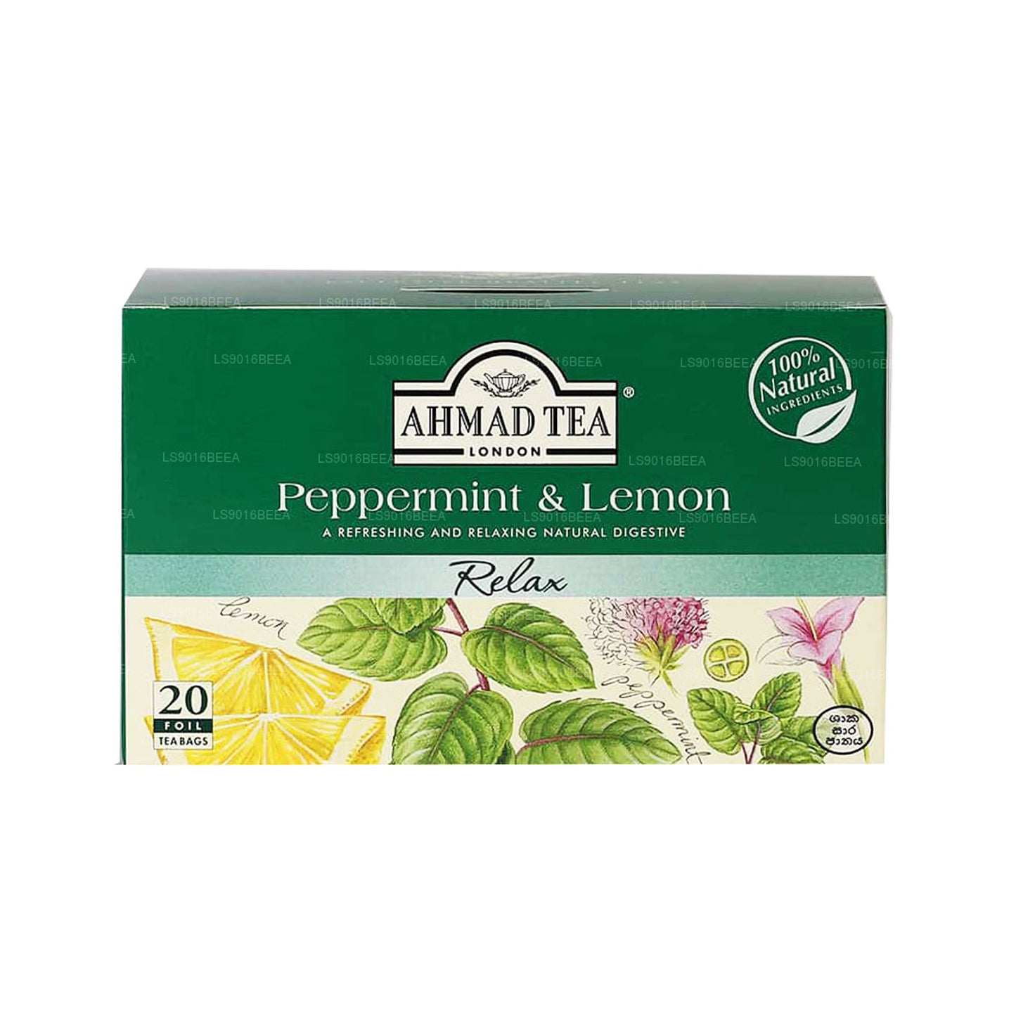 Ahmad Tea Pebermynte & Citron Te (40g) 20 Folie Teposer