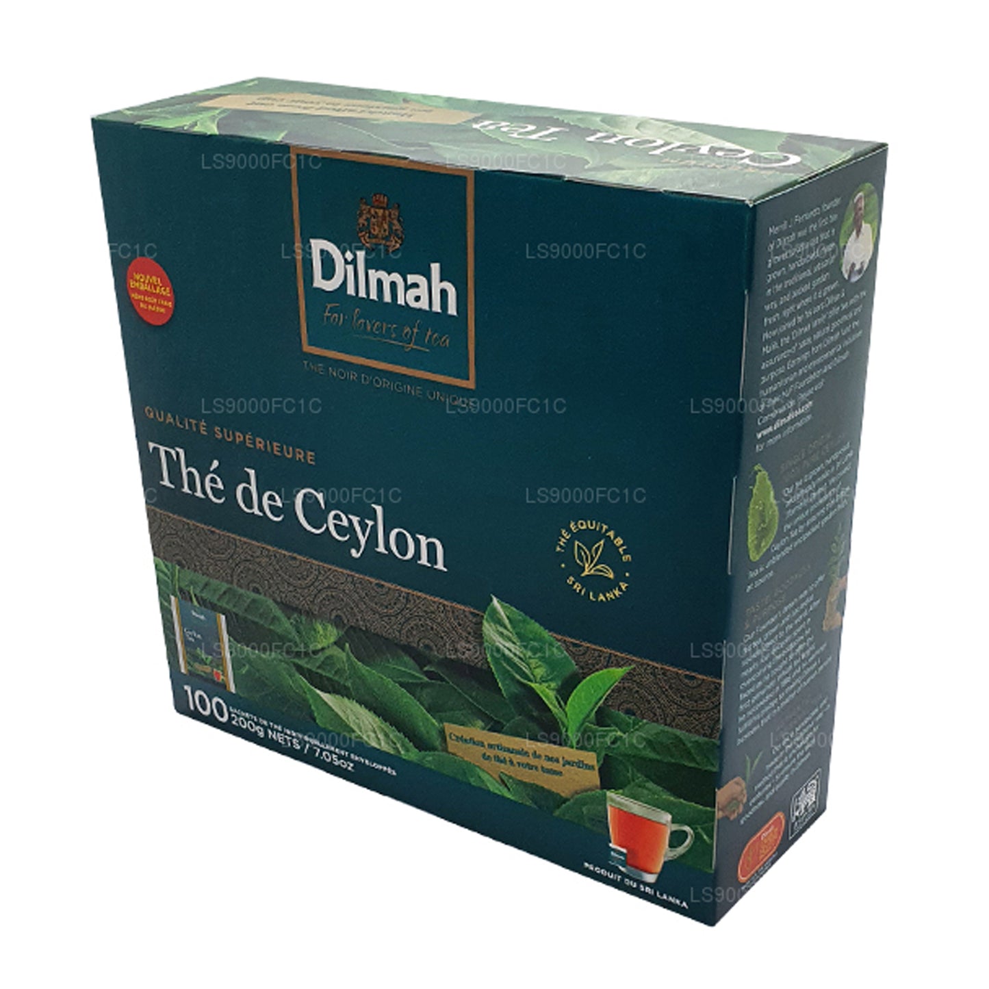Dilmah Premium Ceylon te, individuelt indpakket 100 teposer (200 g)