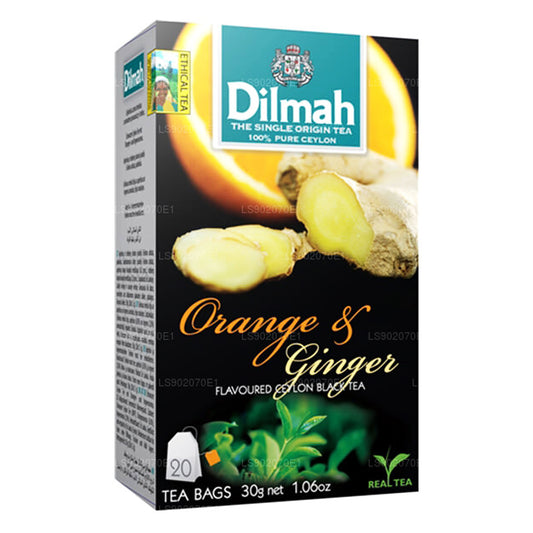 Dilmah Orange og ingefær aromatiseret te (30 g) 20 teposer