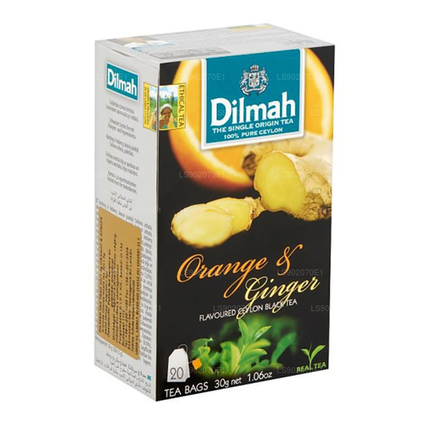Dilmah Orange og ingefær aromatiseret te (30 g) 20 teposer