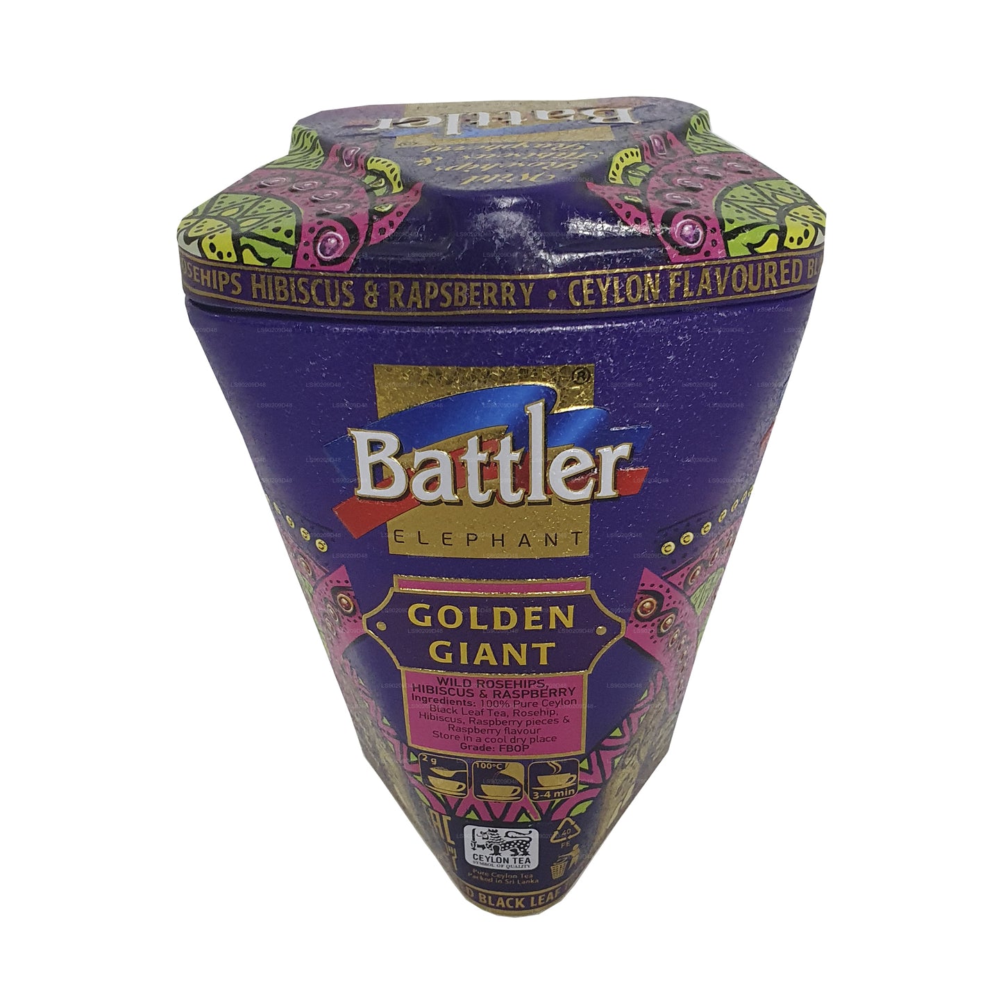 Battler Golden Giant Wild Rosehip, Hibiscus & Hindbær (100g) Caddy