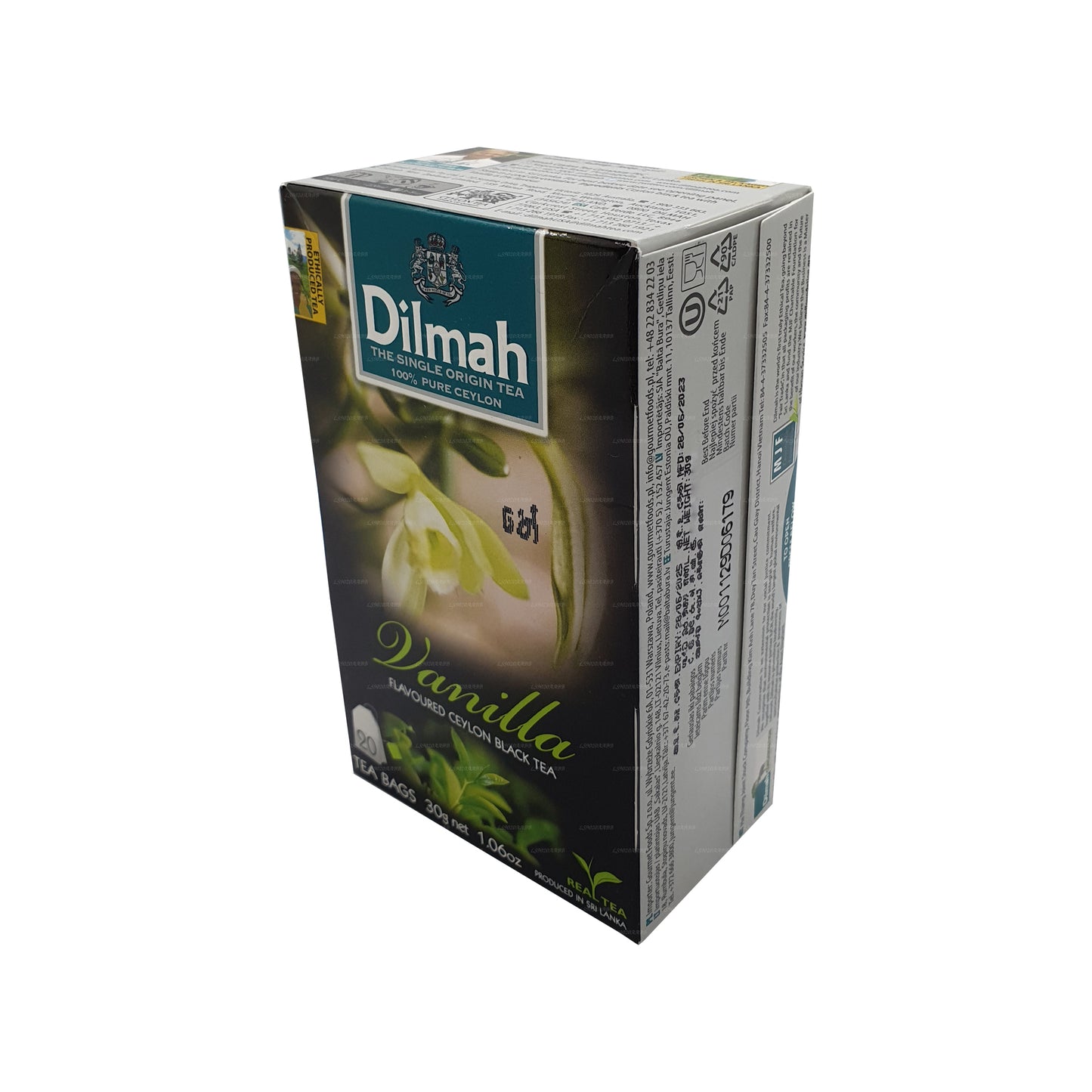 Dilmah vanilje aromatiseret te (40g) 20 teposer