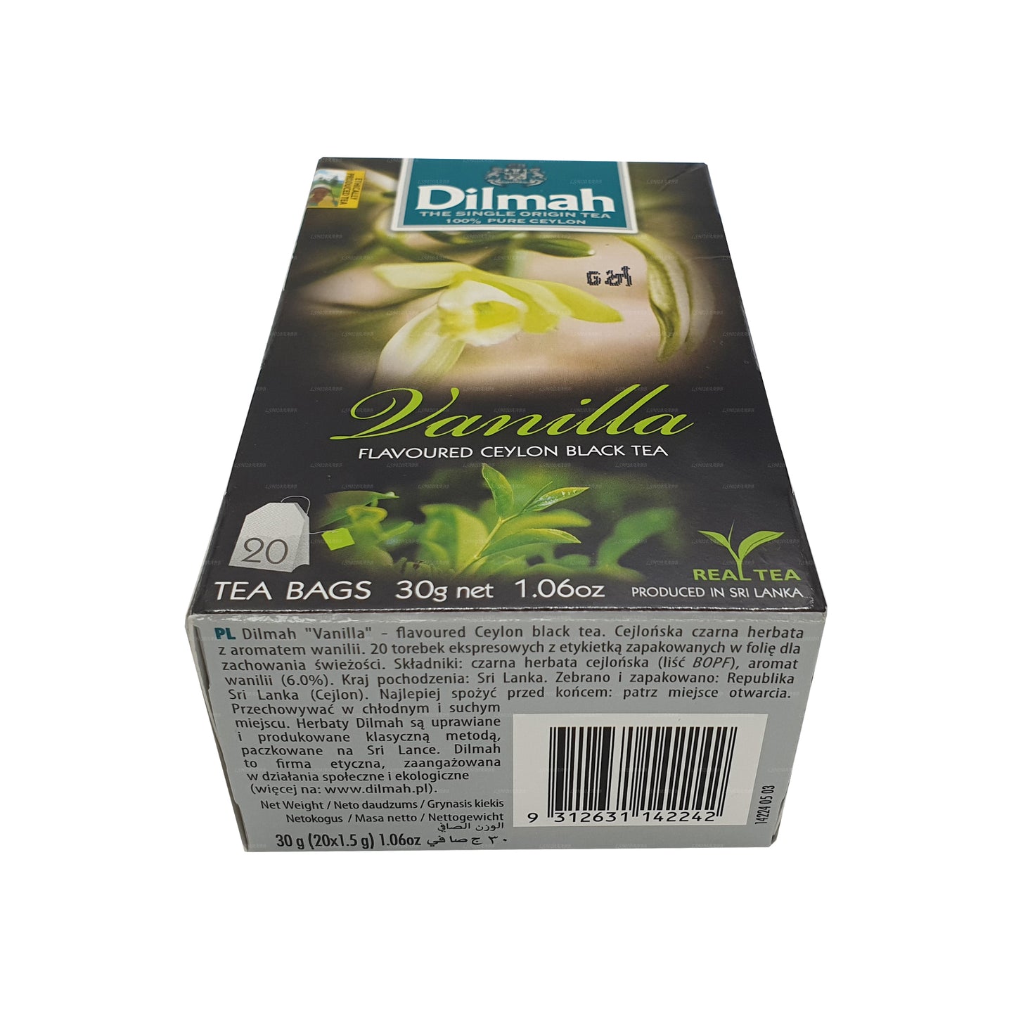 Dilmah vanilje aromatiseret te (40g) 20 teposer