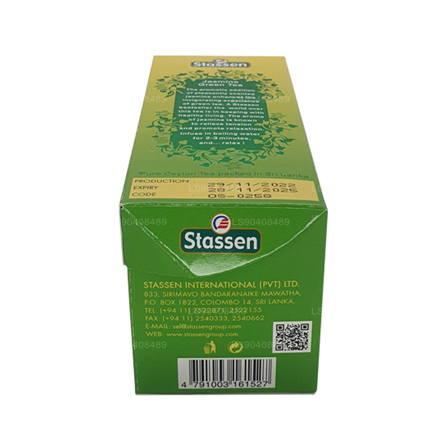 Stassen Jasmine grøn te (37,5 g) 25 teposer