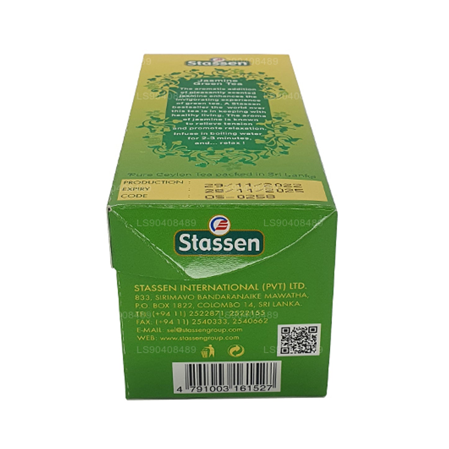 Stassen Jasmine grøn te (37,5 g) 25 teposer