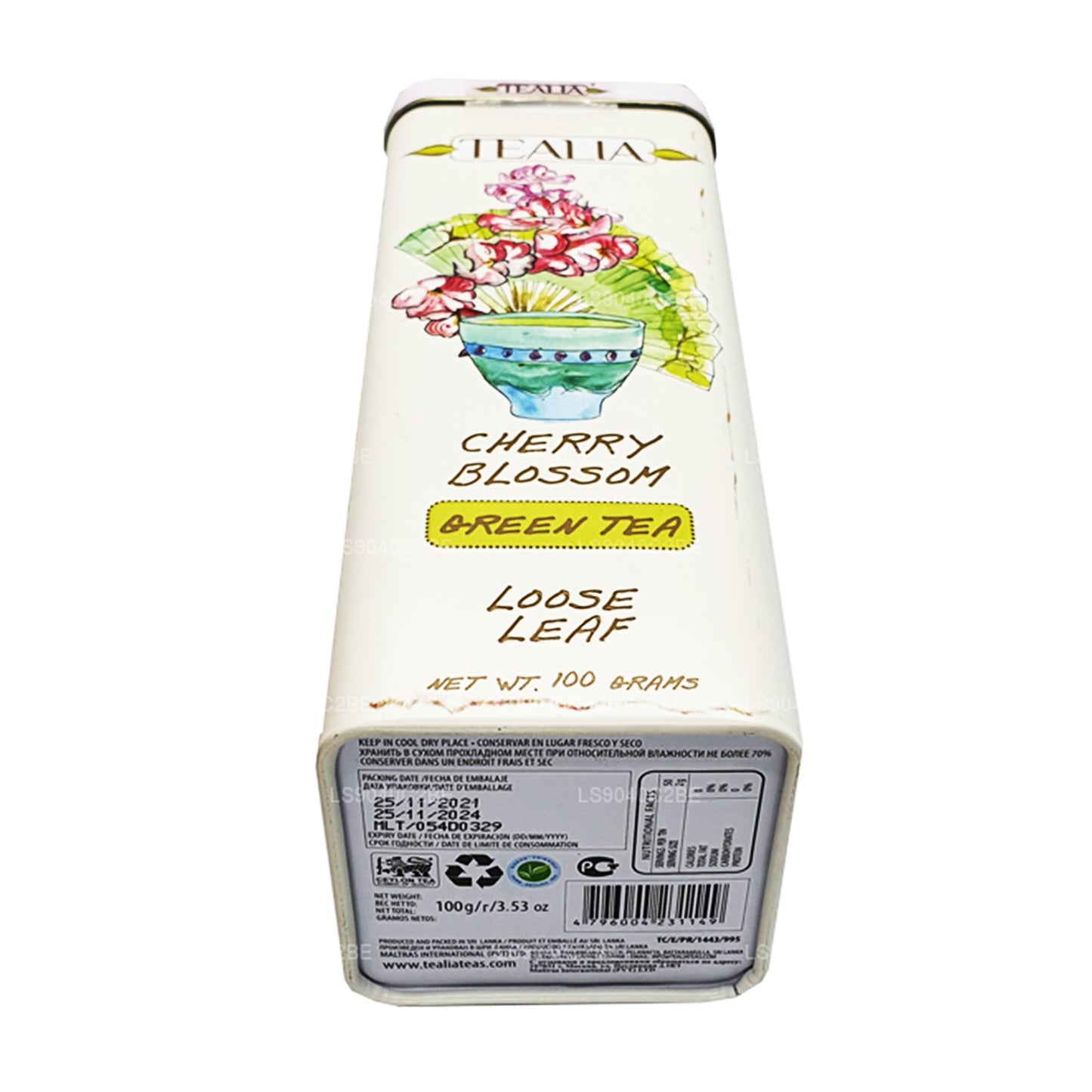 Tealia Cherry Blossom Grøn te Løst Blad (100 g)