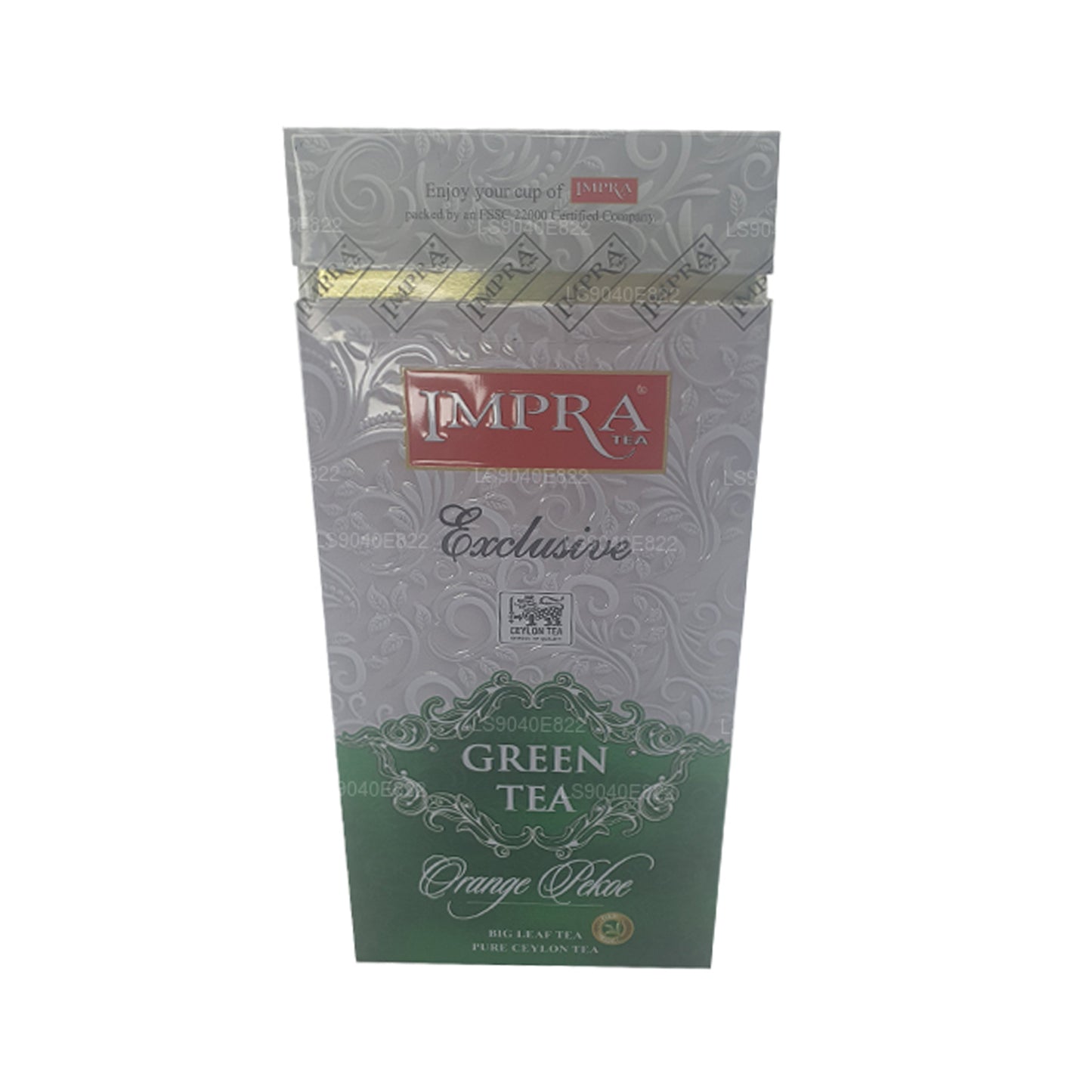 Impra Eksklusiv Big Leaf Grøn Te, Orange Pekoe (200g) Caddy