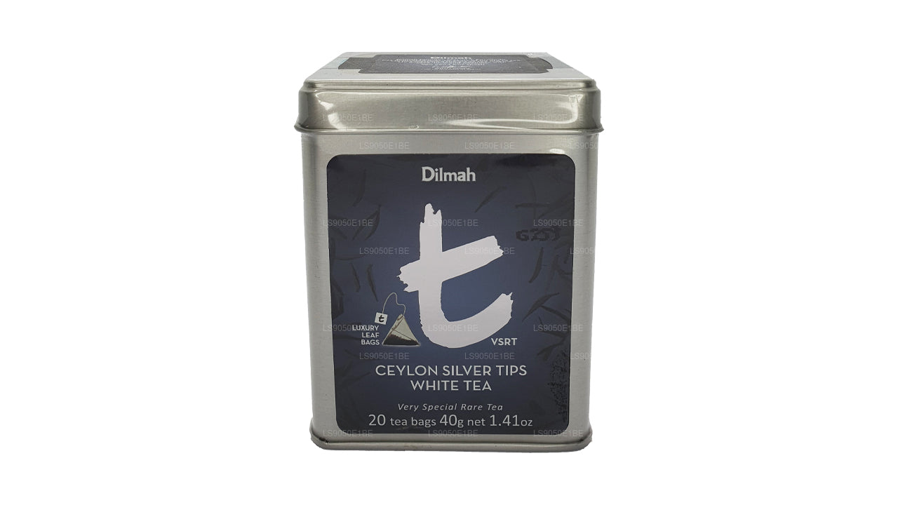 Dilmah T-serie VSRT Ceylon Silver Tips Hvid te Tin Caddy (40g) Løst blad