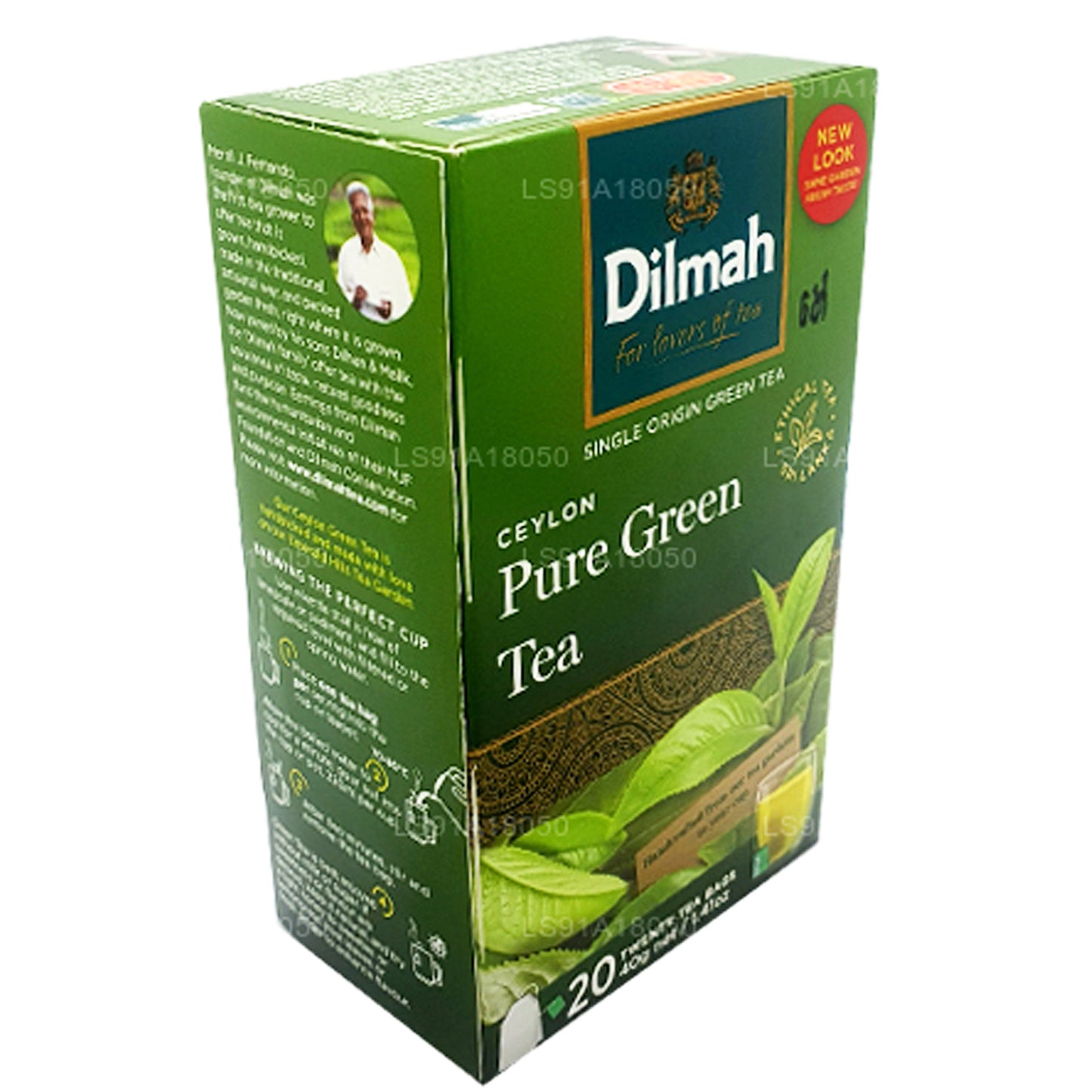 Dilmah Pure Ceylon grøn te (40 g) 20 teposer