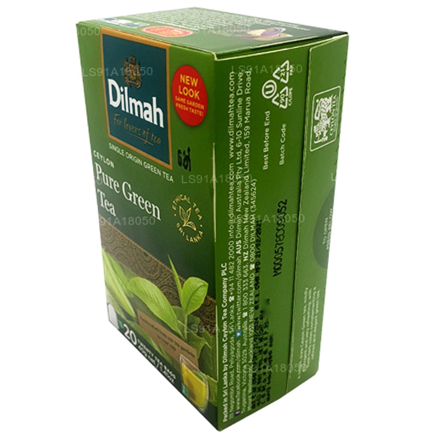 Dilmah Pure Ceylon grøn te (40 g) 20 teposer