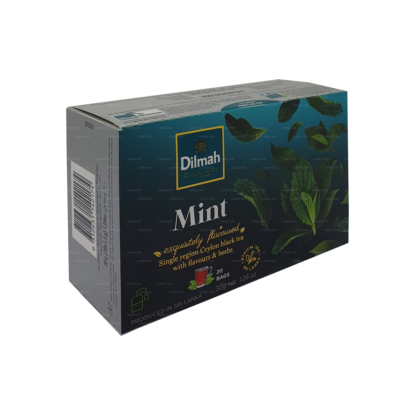 Dilmah mynte aromatiseret Ceylon sort te (30 g)