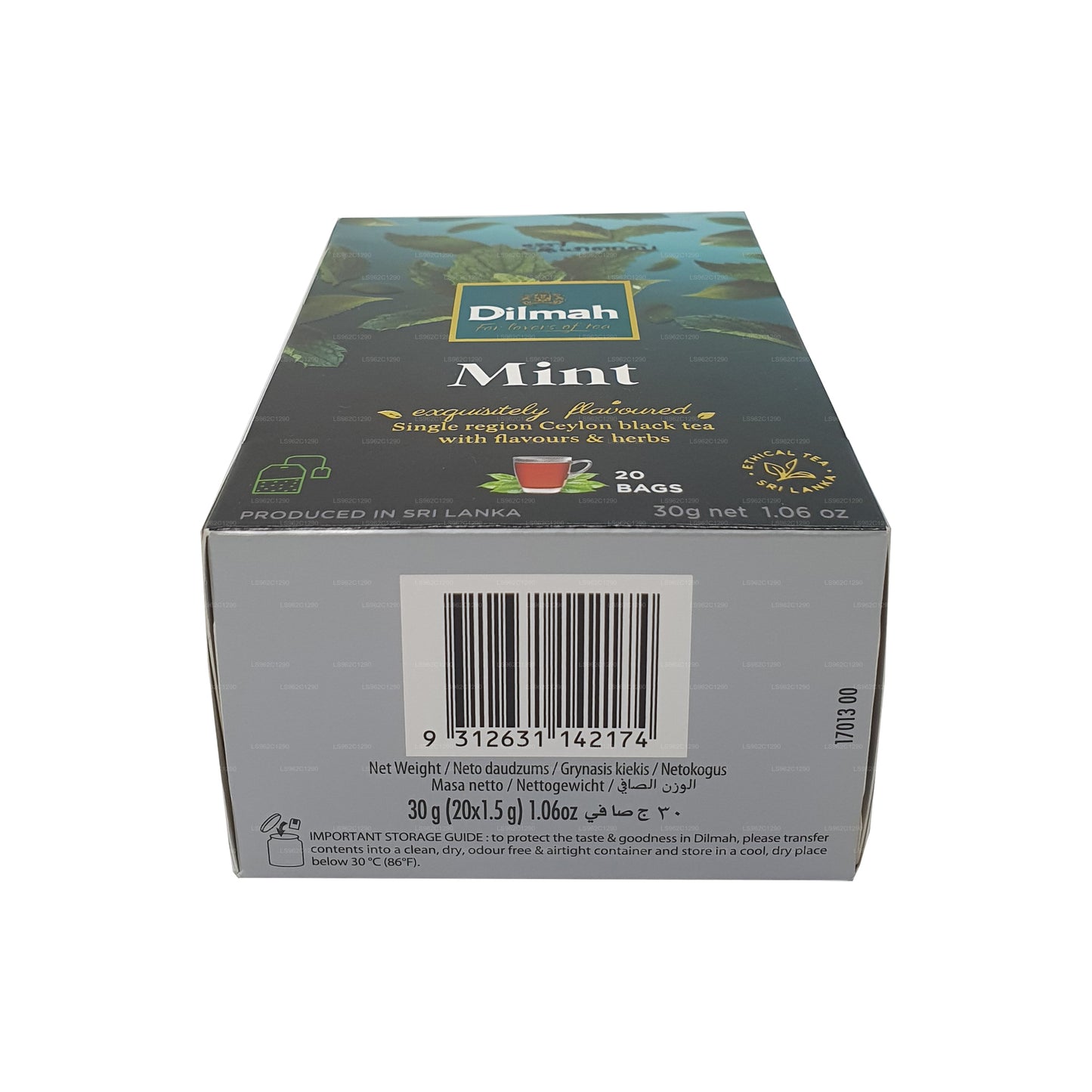 Dilmah mynte aromatiseret Ceylon sort te (30 g)