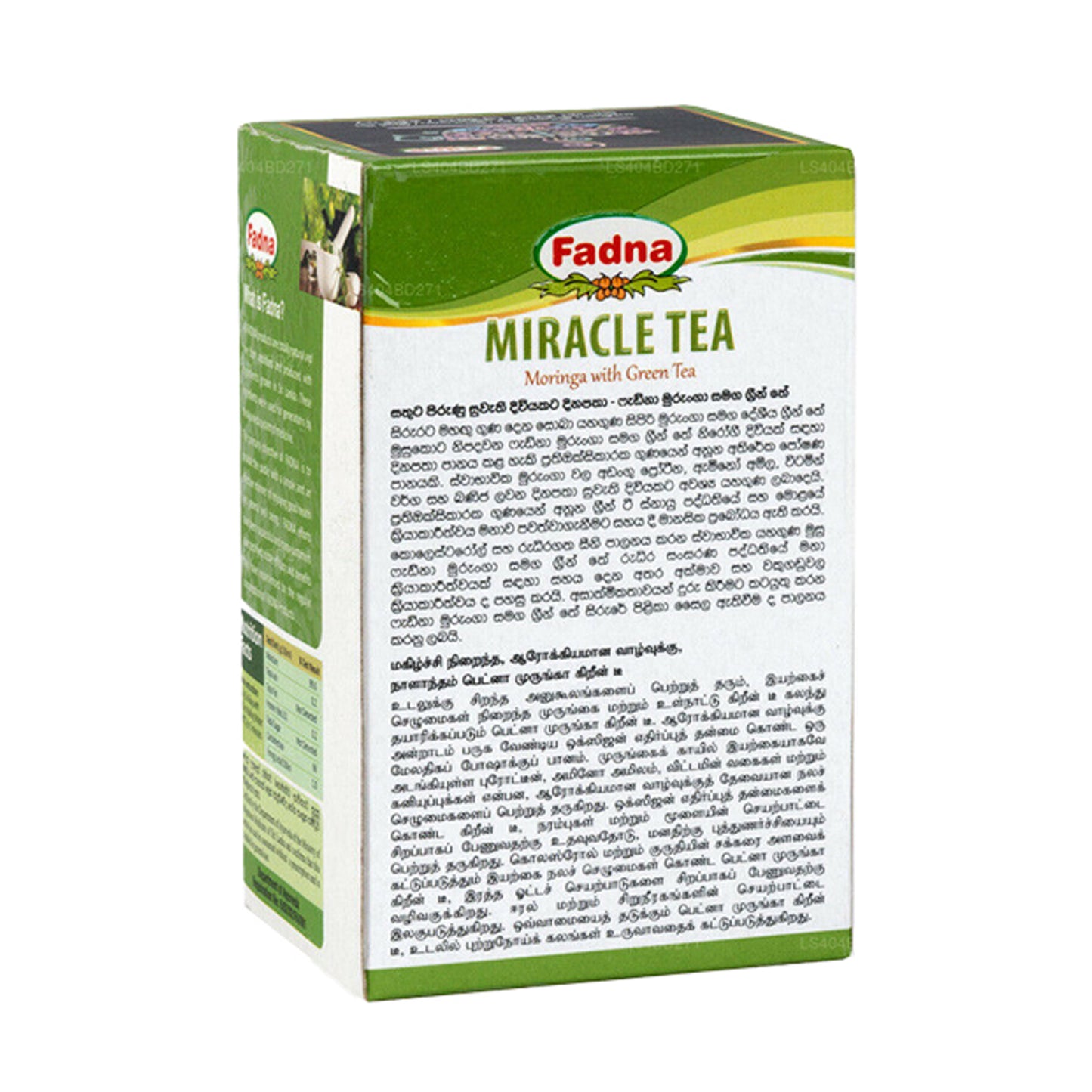 Fadna Miracle Tea Moringa med grøn te (40g) 20 teposer