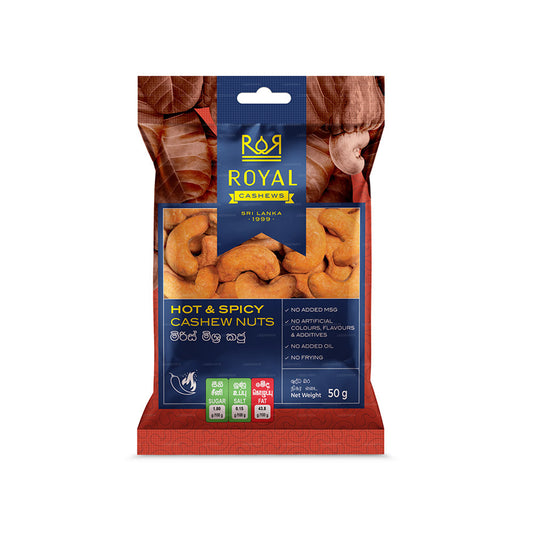 Royal Cashew varme og krydrede cashewnødder (50g)