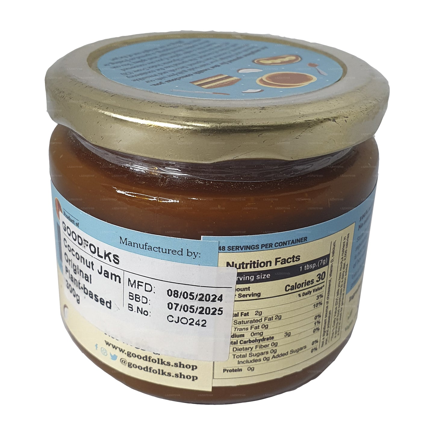 Goodfolks naturlige kokos marmelade (330g)