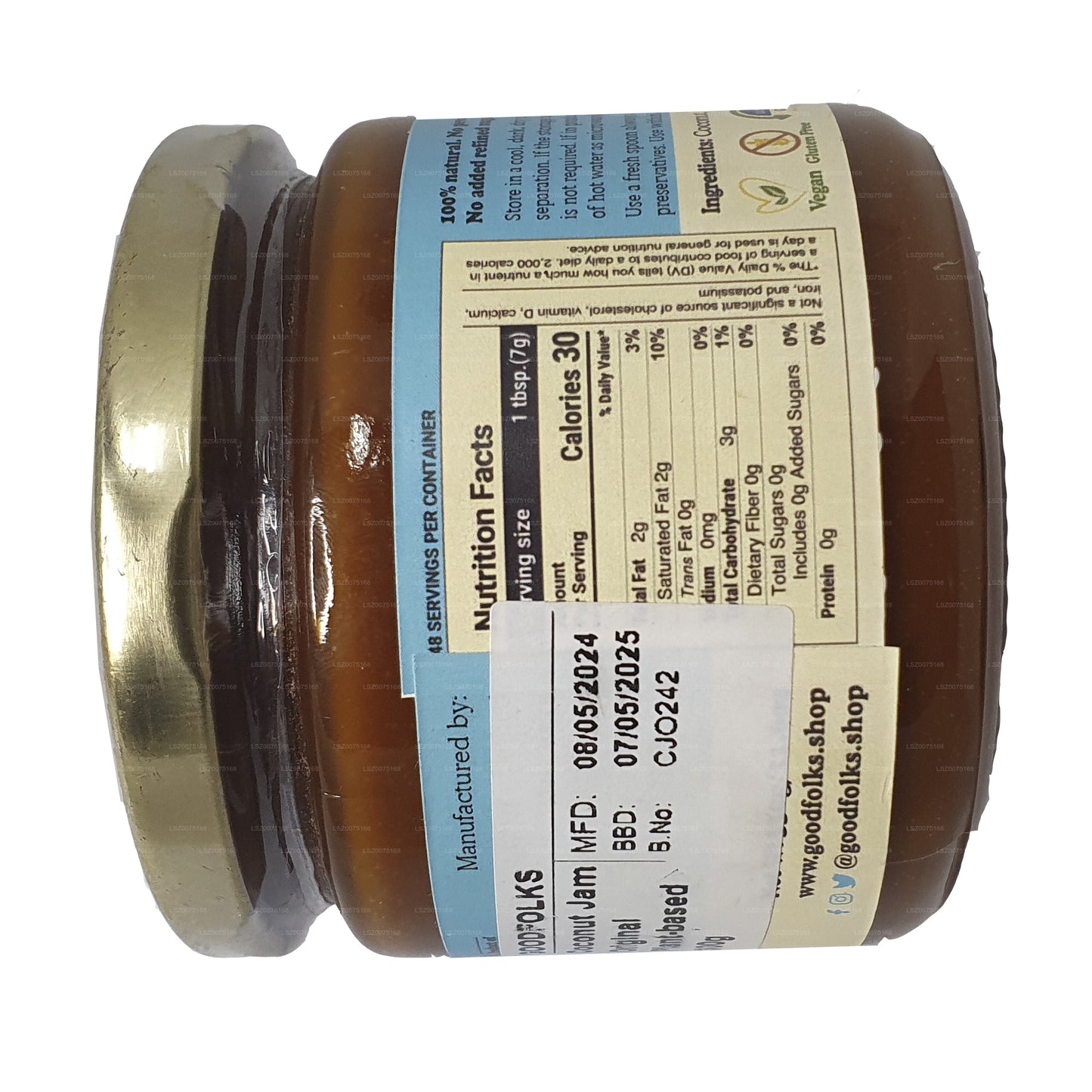 Goodfolks naturlige kokos marmelade (330g)