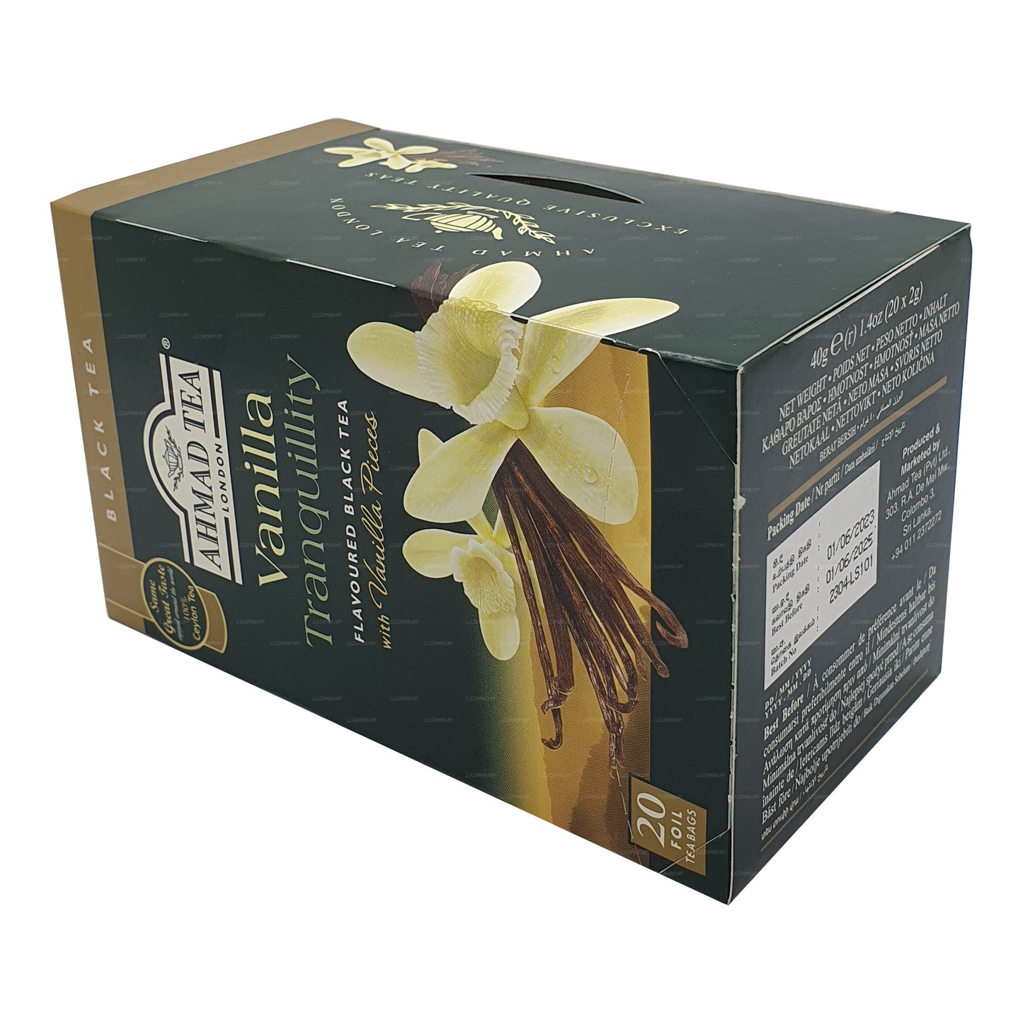 Ahmad te Vanilla Tranquility 20 Folie teposer (40g)