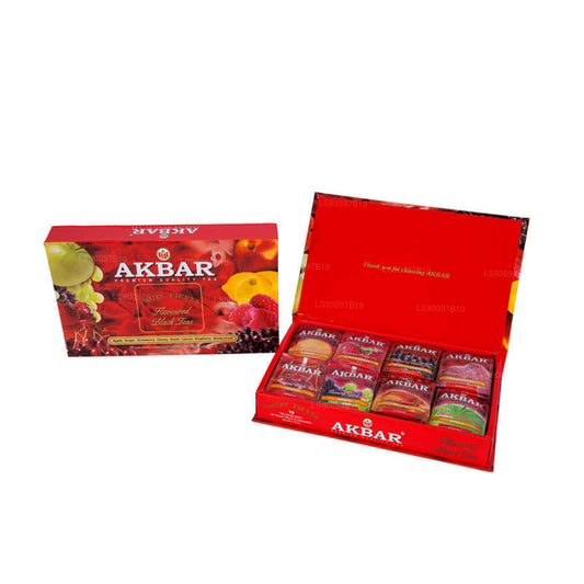 Akbar Fruit Fiesta Sort Te gaveæske med smag 80 teposer (160g)
