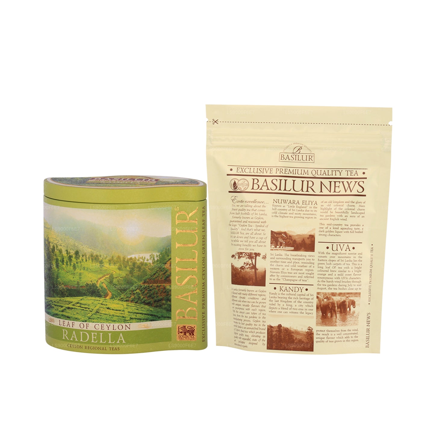 Basilur Leaf af Ceylon „Radella Green Tea“ (100 g) Caddy