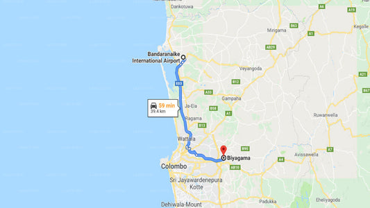 Colombo Airport (CMB) to Biyagama City Private Transfer