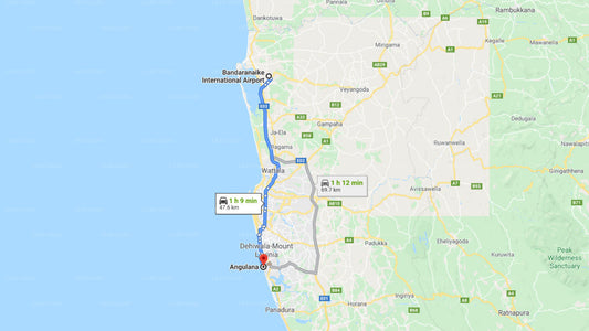 Colombo Lufthavn (CMB) til Angulana City Private Transfer