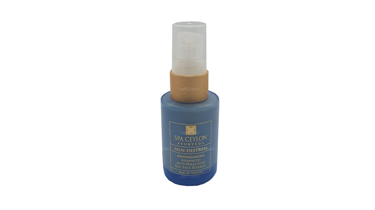 Spa Ceylon huddestress Ashwagandha avanceret anti-forurening dag ansigt essens (30 ml)