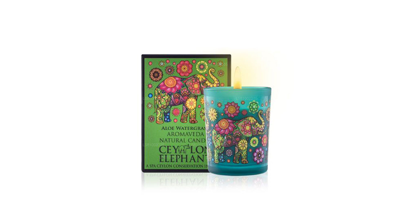 Spa Ceylon Ceylon Elephant Aloe Water Grass - Aromaveda Natural Candle (50g)