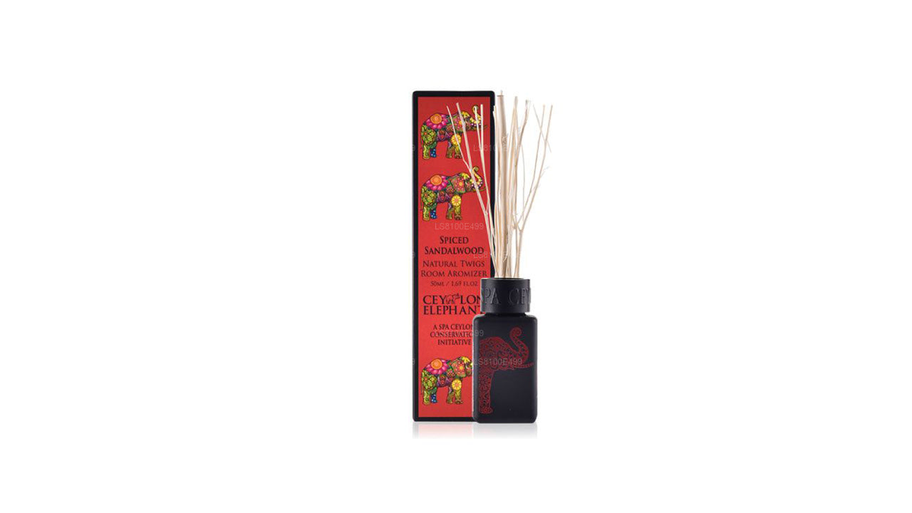 Spa Ceylon Ceylon Elephant Krydret Sandeltræ Natural Twig Room Aromizer (50 ml)