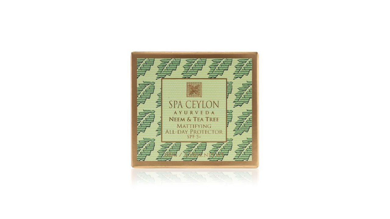 Spa Ceylon Neem og Tea Tree Mattifying Hele dagen Protector (SPF 5+) 100g