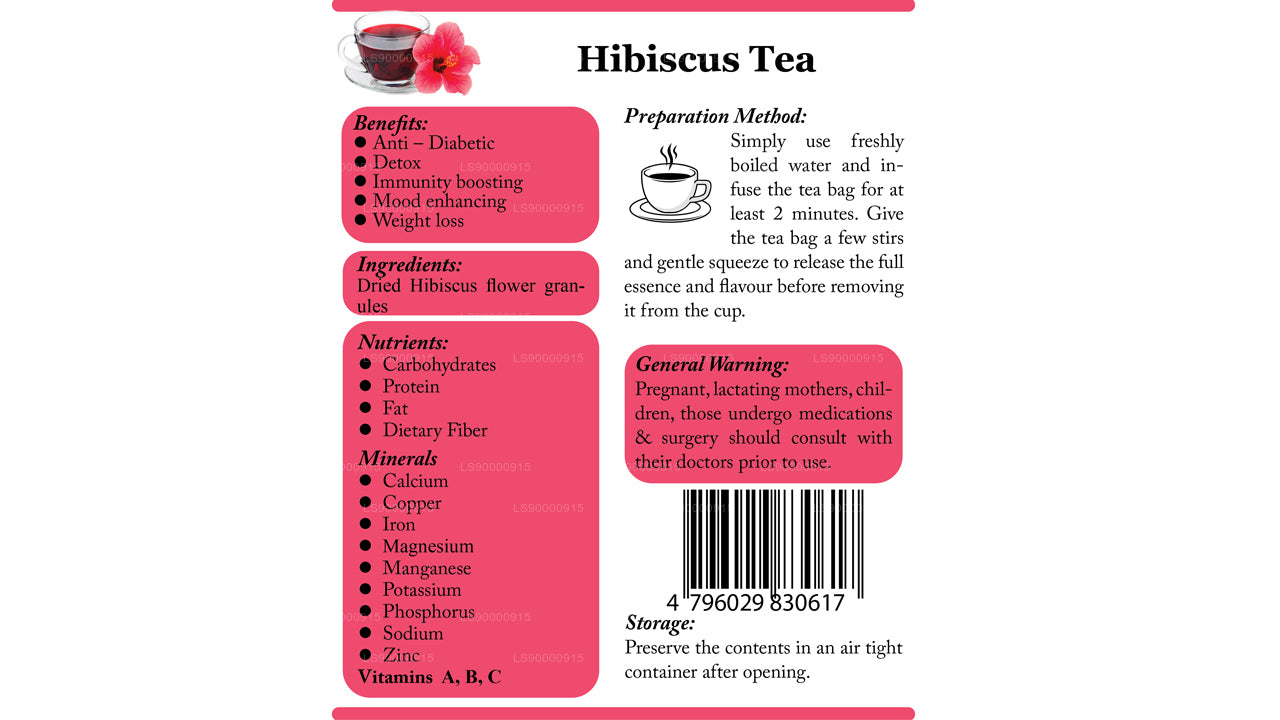 Lifetone Hibiscus Blomst Te (30g)