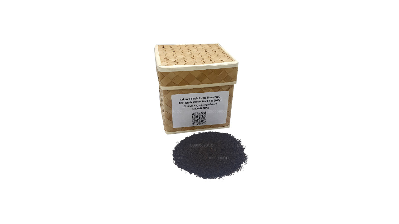 Lakpura enkelt ejendom (Somerset) BOP-kvalitet Ceylon sort te (100 g)
