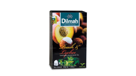 Dilmah fersken og Lychee aromatiseret te (30 g) 20 teposer