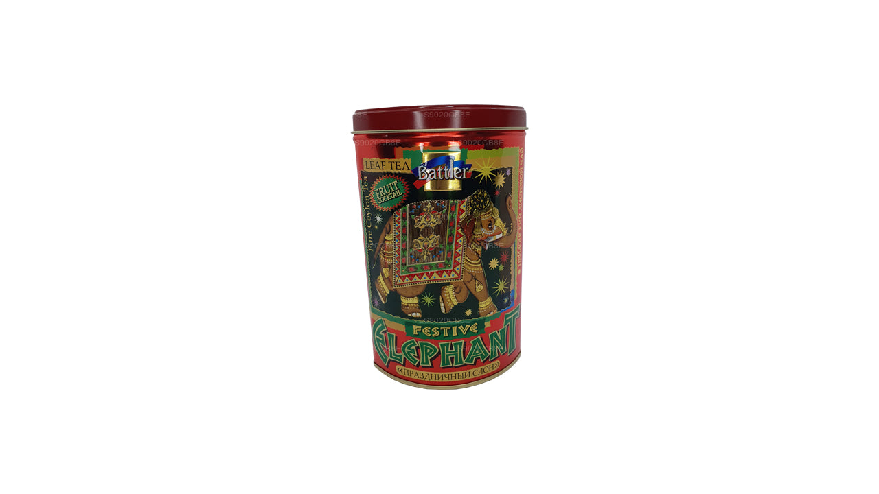 Battler Festlig Elefant Frugt Cocktail Tin Caddy (100 g)