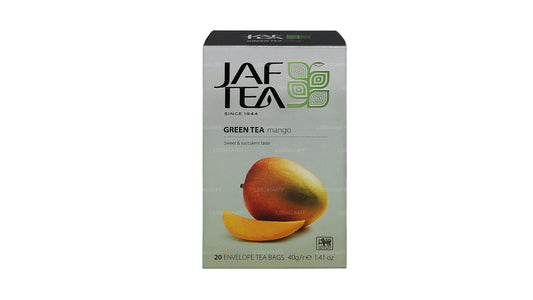 Jaf Tea Pure Green Collection Grøn te Mango Folie Envelop Teposer (40g)