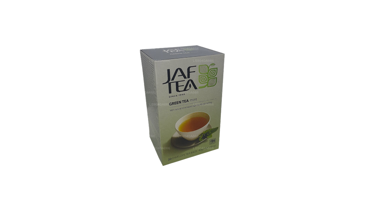 Jaf Tea Pure Green Collection Grøn te Mint Folie Envelop Teposer (40g)