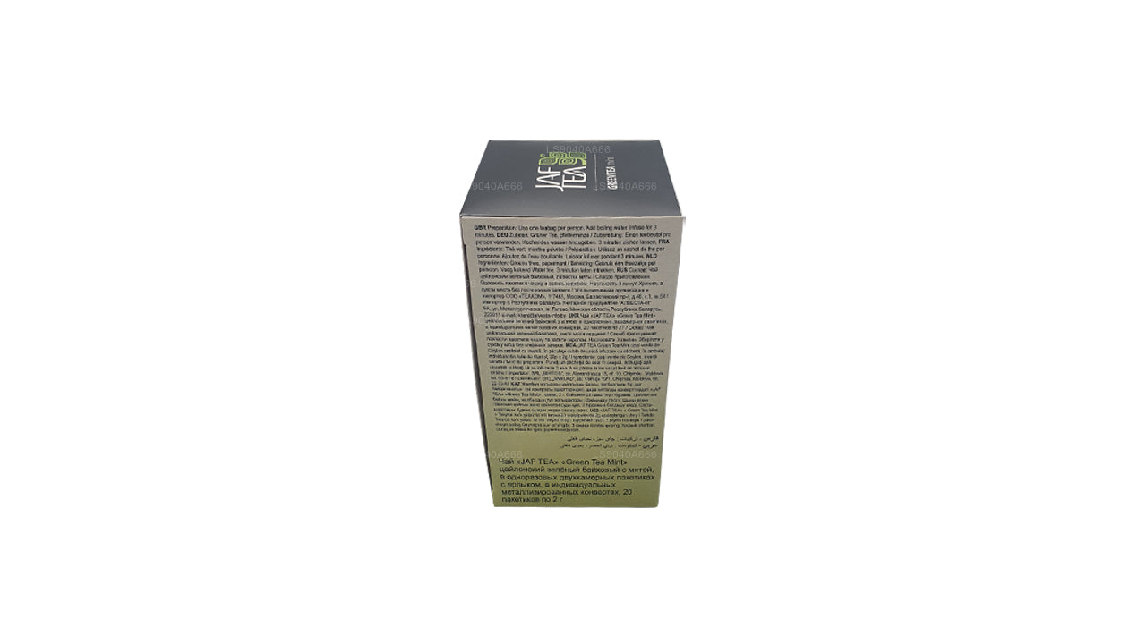 Jaf Tea Pure Green Collection Grøn te Mint Folie Envelop Teposer (40g)