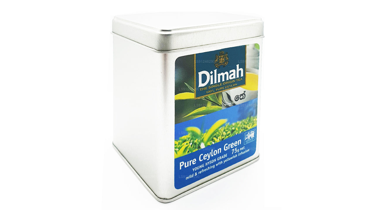 Dilmah Pure Ceylon grøn te (YOUNG HYSON GRADE) Løst bladte (75 g) Caddy